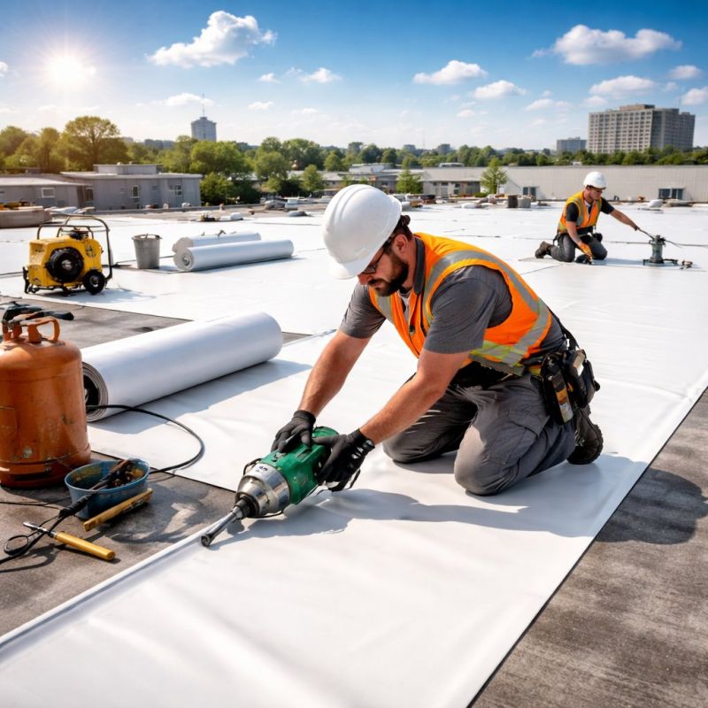 Single Ply Roof Installation in Fairburn, GA